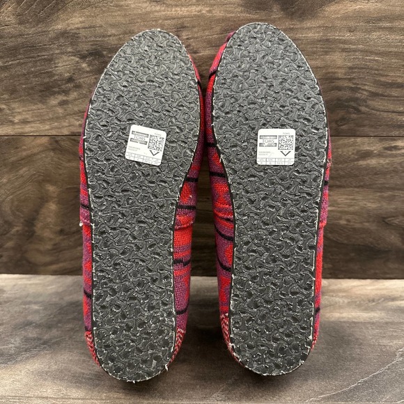 NIB Toms Classic Red Knit Faux Shearling Square Toe Flats Loafers 8 38.5 - Picture 7 of 9